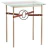 Equus 22"W Gold Brown Straps with Bronze Rings Side Table