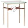Equus 22"W Gold Brown Straps with Platinum Rings Side Table