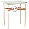 Equus 22"W Gold Chestnut Straps w/ Sterling Rings Side Table