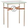 Equus 22"W Gold Chestnut Straps with Smoke Rings Side Table