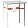 Equus 22"W Iron Side Table with Sterling Ring Chestnut Strap