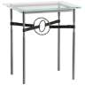 Equus 22"W Smoke Black Straps with Bronze Rings Side Table