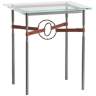 Equus 22"W Smoke Brown Straps with Bronze Rings Side Table