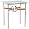 Equus 22"W Smoke Chestnut Straps with Black Rings Side Table