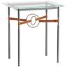 Equus 22"W Smoke Chestnut Straps with Gold Rings Side Table