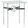Equus 22"W Sterling Black Straps with Smoke Rings Side Table
