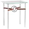 Equus 22"W Sterling Brown Straps with Black Rings Side Table
