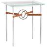 Equus 22"W Sterling Chestnut Straps Bronze Rings Side Table