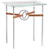 Equus 22"W Sterling Chestnut Straps Smoke Rings Side Table