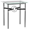 Equus 22" Wide Black Side Table with Smoke Ring Black Strap