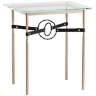 Equus 22" Wide Gold Black Straps with Black Rings Side Table