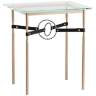 Equus 22" Wide Gold Black Straps with Iron Rings Side Table