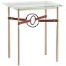 Equus 22" Wide Gold Brown Straps with Black Rings Side Table