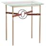 Equus 22" Wide Gold Brown Straps with Smoke Rings Side Table