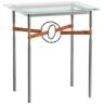 Equus 22" Wide Iron Side Table w/ Bronze Ring Chestnut Strap