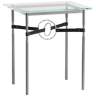 Equus 22" Wide Iron Side Table w/ Sterling Ring Black Strap