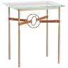 Equus 22" Wide Soft Gold with Brown Straps Side Table