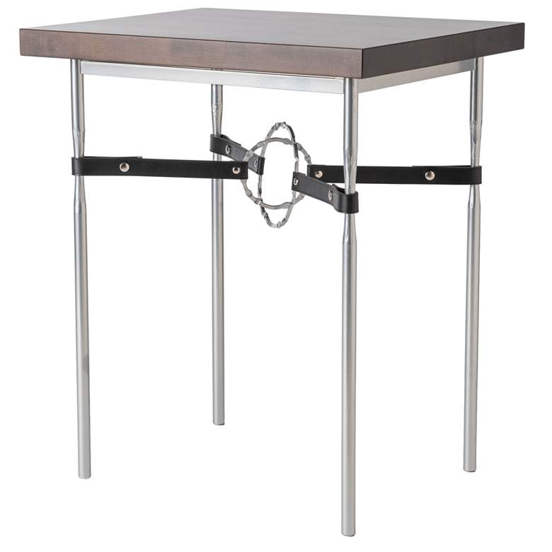 Image 1 Equus 26.1" Sterling Side Table With Espresso Maple Wood Top