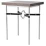 Equus 26.1" Sterling Side Table With Espresso Maple Wood Top