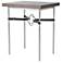 Equus 26.1" Sterling Side Table With Espresso Maple Wood Top