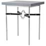 Equus 26.1" Sterling Side Table With Grey Maple Wood Top
