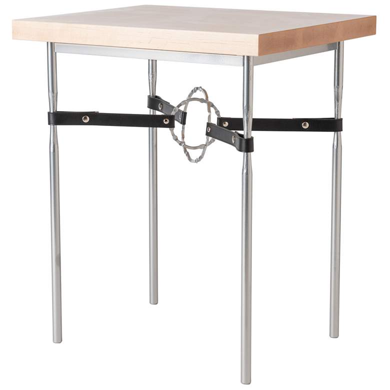 Image 1 Equus 26.1" Sterling Side Table With Natural Maple Wood Top