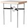 Equus 26.1" Sterling Side Table With Natural Maple Wood Top
