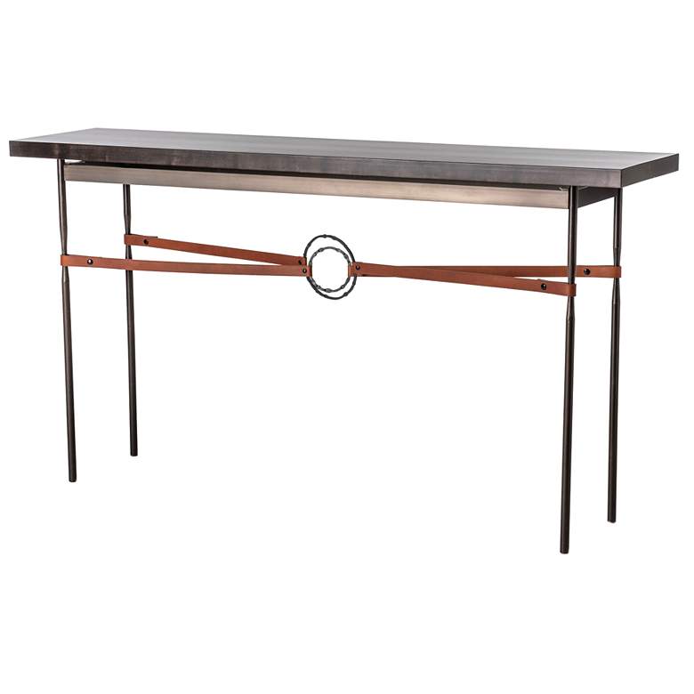 Image 1 Equus 32.7" Dark Smoke Console Table With Espresso Maple Wood Top