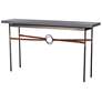 Equus 32.7" Dark Smoke Console Table With Grey Maple Wood Top