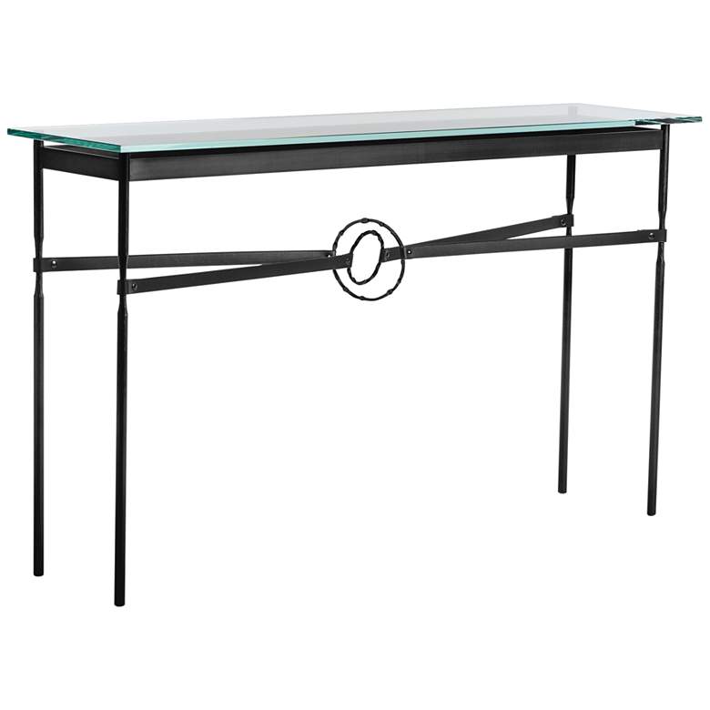 Image 1 Equus 54" Wide Black Console Table w/ Black Ring Black Strap