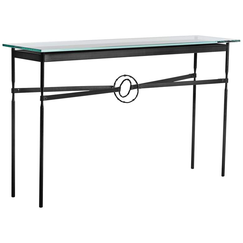 Image 1 Equus 54 inch Wide Black Console Table w/ Black Ring Black Strap