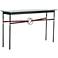 Equus 54" Wide Black Console Table w/ Black Ring Brown Strap