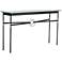 Equus 54" Wide Black Console Table w/ Iron Ring Black Strap