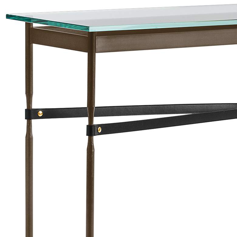 Equus 54 inch Wide Bronze with Black Straps Console Table more views