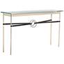Equus 54" Wide Gold Black Straps with Iron Rings Console Table