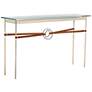Equus 54" Wide Gold Chestnut Straps with Iron Rings Console Table