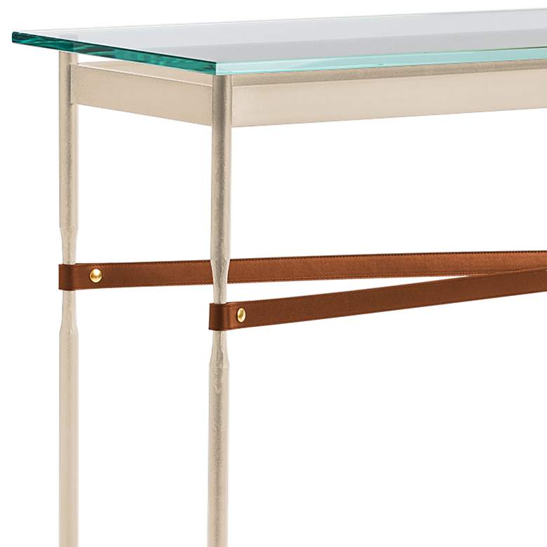 Image 2 Equus 54 inch Wide Gold Chestnut Straps with Iron Rings Console Table more views