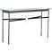 Equus 54" Wide Iron Console Table with Gold Ring Black Strap