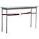 Equus 54" Wide Iron Console Table with Gold Ring Brown Strap
