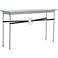 Equus 54" Wide Platinum Black Straps Sterling Ring Console Table