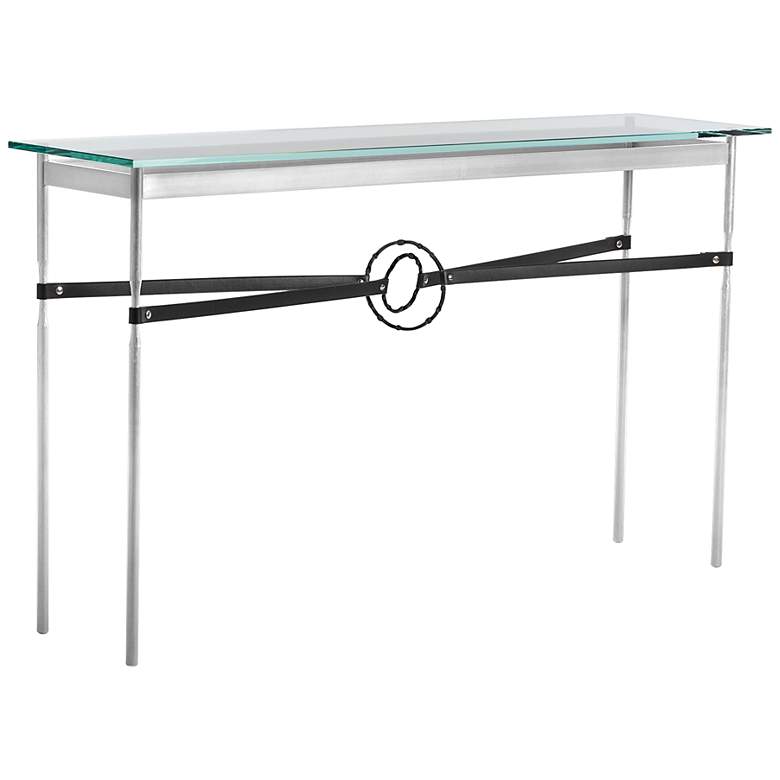 Image 1 Equus 54 inch Wide Sterling Black Straps and Rings Console Table