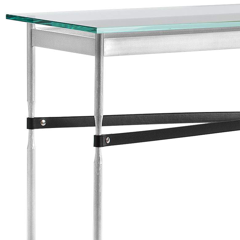 Equus 54 inch Wide Sterling Black Straps and Rings Console Table more views
