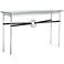 Equus 54" Wide Sterling Black Straps Bronze Rings Console Table