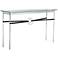 Equus 54" Wide Sterling Black Straps Platinum Ring Console Table