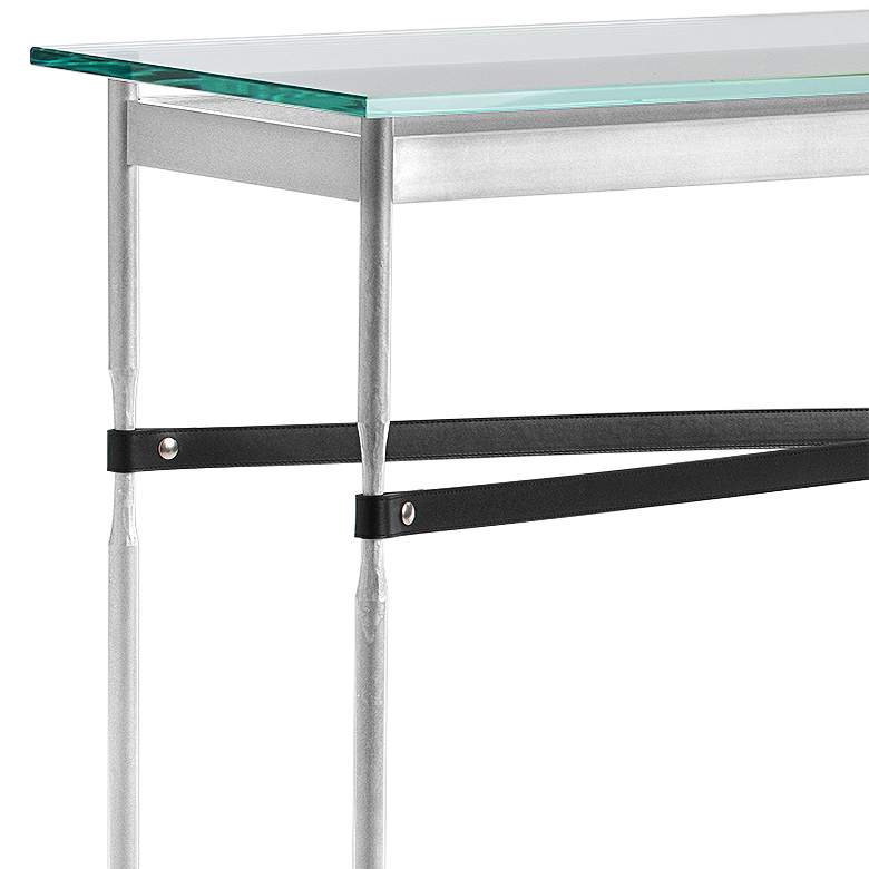 Equus 54 inch Wide Sterling Black Straps with Iron Rings Console Table more views