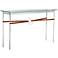 Equus 54" Wide Sterling Chestnut Straps Gold Rings Console Table
