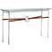 Equus 54" Wide Sterling Chestnut Straps Iron Rings Console Table