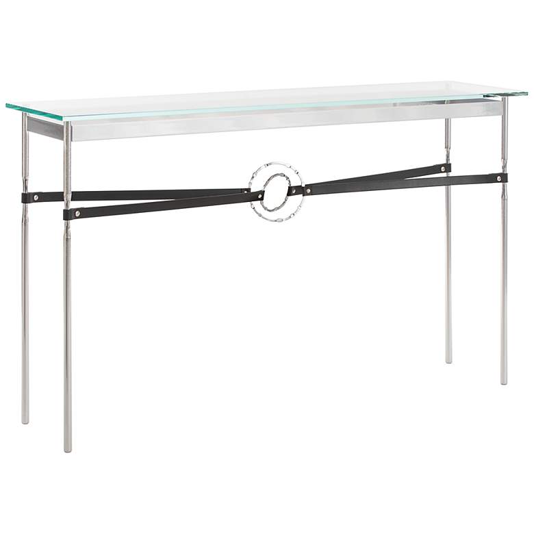 Equus 54&quot; Wide Sterling with Black Straps Console Table