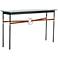 Equus 54"W Black Console Table with Iron Ring Chestnut Strap