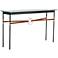 Equus 54"W Black Console Table with Ring and Chestnut Strap